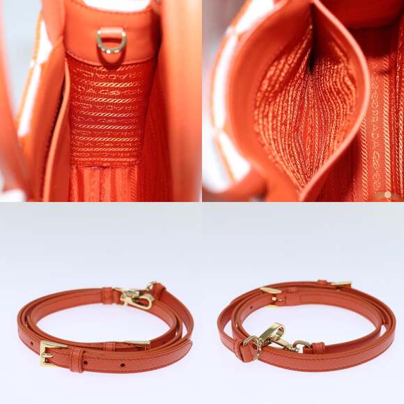 PRADA Hand Bag Canvas Orange - Picture 13 of 13